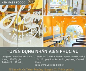 Cần tuyển Phục vụ ca tối