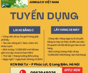 TUYỂN LÁI XE BẰNG C 