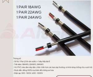 Cáp truyền thông RS485 xoắn chống nhiễu 2 pair 18AWG Altek Kabel