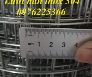 Lưới hàn inox 304 mắt vuông 3cm