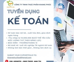 Cần tuyển Kế toán 