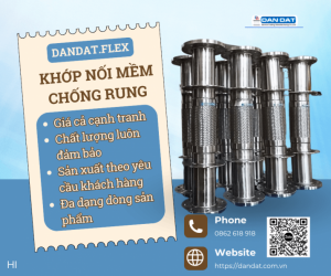 Khớp Nối Mềm Chống Rung| Khớp nối chống rung inox nối bích, Khớp chống rung inox 316 