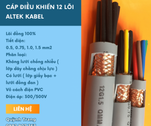 Cáp điều khiển Altek Kabel 12 lõi dây đánh số 