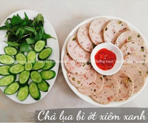 Chả lụa bì ớt xiêm xanh