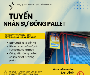 TUYỂN DỤNG NHÂN SỰ ĐÓNG PALLET