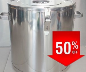 Thùng cách nhiệt inox 3 lớp đựng cơm canh nóng lạnh 