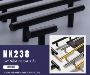 Tay nắm cửa tủ thanh tròn cao cấp NK238 | Zalo 0901 196 552