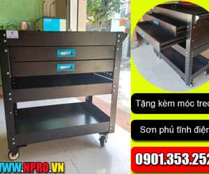 Xe đẩy tủ đồ nghề kèm bảng treo dụng cụ