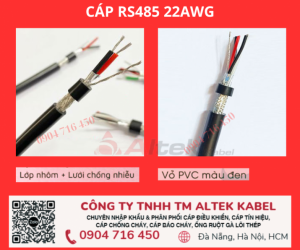 Cáp chống nhiễu RS485 24AWG Đà Nẵng, Hà Nội, Hải Phòng