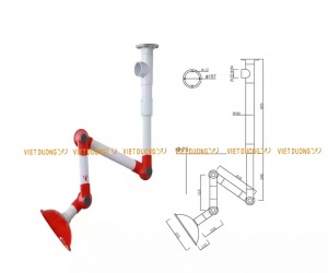 Lắp đặt Chụp Hút Di Động, Chụp hút khí độc phòng thí nghiệm, Wall Mounted Fume Exhaust Extraction