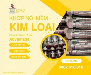 Khớp nối mềm kim loại - Khớp nối mềm rắc co ren - Khớp chống rung máy phát điện