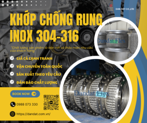 Khớp Chống Rung Inox 304 - Inox 316, Khớp nối giảm rung inox 304, Khớp chống rung kim loại