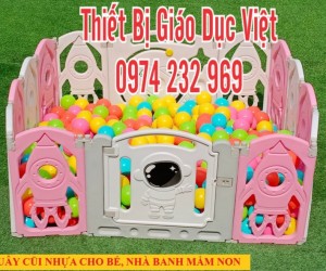 Nhà banh mầm non, quây cũi nhựa cho bé