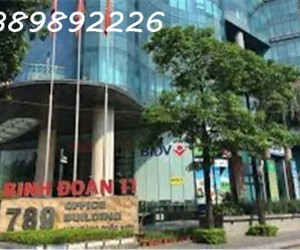 Bán sàn văn phòng hạng A tòa 789 Bộ Quốc Phòng 147 Hoàng Quốc Việt DT sàn 1300m2 giá 55 tỷ