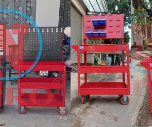 Xe đẩy 3 ngăn giúp lưu trữ và bảo quản đồ nghề, vật tư, thiết bị đo lường