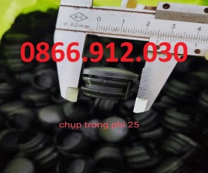 Bịt đầu sắt hộp phi 25mm, nắp bịt nhựa phi 25mm