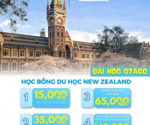Du Học New Zealand Với “Bão” Học Bổng Từ Đại Học Otago – Không Giới Hạn Số Lượng! 
