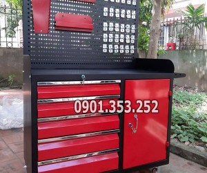 Bán Tủ đựng dụng cụ 6 ngăn màu đỏ đen