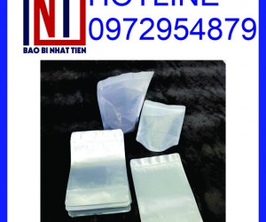 Chuyên sản xuất túi zipper 1 mặt trong 1 mặt bạc