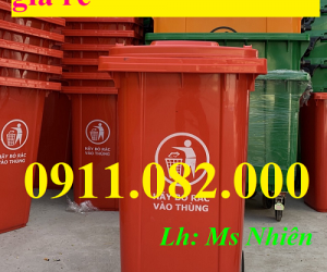  Bán thùng rác nhựa khuôn tròn, khuôn vuông giá rẻ, thùng rác 120 lít 240 lít 660 lít- lh 0911.082.000