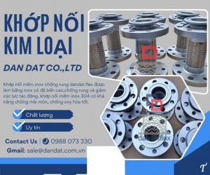 Khớp nối chống rung máy phát, khớp nối mềm nối bích chịu nhiệt, khớp nối kim loại nối ren