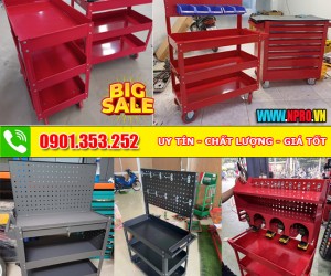 XE ĐẨY DỤNG CỤ 3 NGĂN HÀNG CHUẨN, GIÁ TỐT
