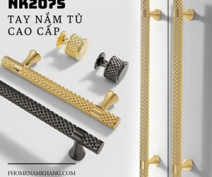 Tay nắm tủ kiểu thanh tròn bóng NK207T | Zalo 0901 196 552