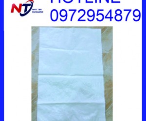 Bao PP trắng đựng 50kg, bao PP trắng tráng keo đựng 50kg