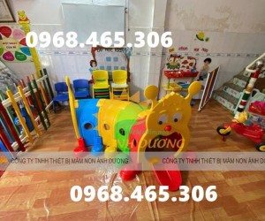 Hang chui tàu hỏa trẻ em, hầm chui nhựa cho bé mầm non