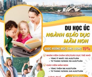 Du học Úc ngành Giáo viên Mầm non – Ngành hot đang có mức lương tăng đột phá