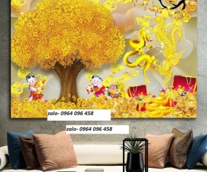 Tranh gạch 3d phong thủy hút tài lộc - CXZ33