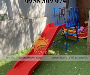 Cầu trượt đơn nhựa composite trẻ em, máng trượt hồ bơi