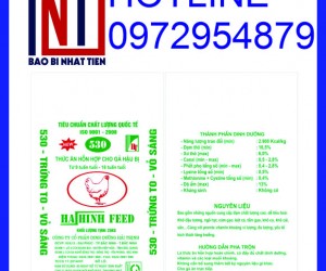 Bao PP in flexo đựng thức ăn chăn nuôi, sản xuất bao bì thức ăn chăn nuôi