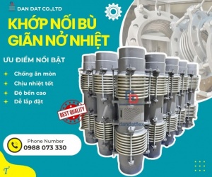 Khớp nối giãn nở kim loại, bù trừ giãn nở nhiệt inox, khớp nối mềm inox chịu nhiệt cao
