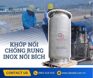 Khớp nối mềm bằng inox, khớp nối inox giảm chấn, khớp nối chống rung inox cho máy bơm