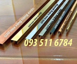 Nẹp U inox bóng nẹp trang trí V inox xước Nẹp nhôm NCP8