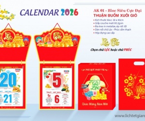 Lịch bloc 2026 - Sang trọng & Tiện ích