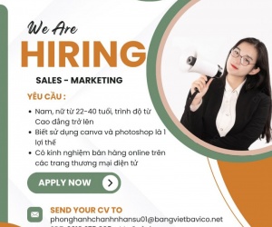 Tuyển 02 Nhân Viên Sales - Marketing 
