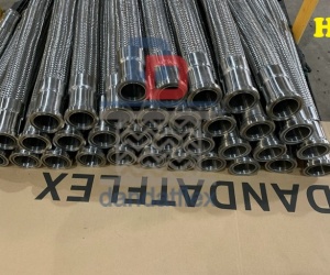 Ống mềm inox máy nén khí, Ống mềm inox 2 đầu cong, Ống mềm bọc PJ cách nhiệt