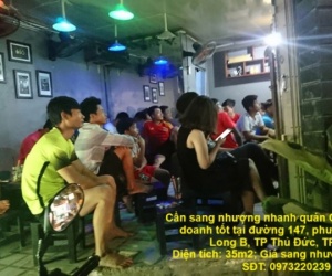 Cần sang nhượng nhanh quán Cafe đang kinh doanh tốt tại TP Thủ Đức, TPHCM