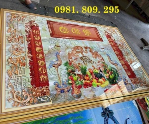 Gạch trang trí 3d ban thờ chữ phúc 