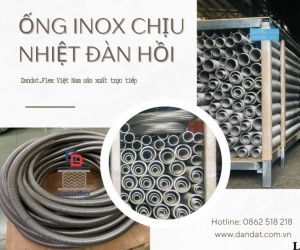 Ống thép chôn bê tông, ống mềm inox chịu nhiệt đàn hồi DN50