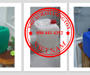 Cung cấp can nhựa 10L, can 20 lít đựng thuốc thủy sản, thùng nhựa 25 lít đựng vi sinh, can 30 lít đự
