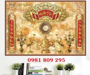 Tranh gạch men trang trí phòng thờ 