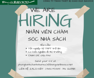 Tuyển Nhân Viên Chăm Sóc Nhà Sách