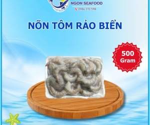 Nõn Tôm Rảo Biển - Hút Chân Không - Khay 500gr
