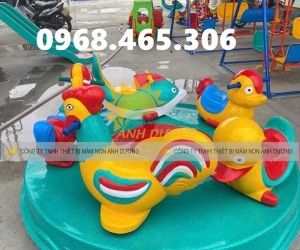 Đu quay trẻ em, mâm xoay mầm non 5 chỗ ngồi