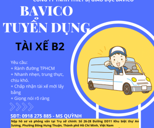 Tuyển Tài Xế B2 Ở Củ Chi