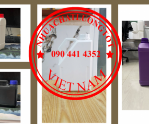 Can nhựa 500ml đựng nước xả vải, can 1 lít đựng thuốc diệt sâu bọ, can 2 lít đựng nước lau sàn 