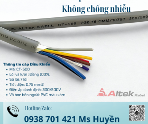 Cáp điều khiển không chống nhiễu 7G x0.75mm2 ALTEK KABEL Thông tin Cáp điều khiển: - Cáp điều khiển 